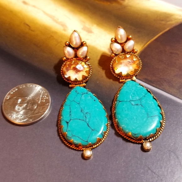 Gold Vermeil Byzantine Style Earrings - Picture 6 of 7